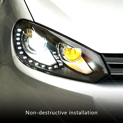 Headlight Assembly For Volkswagen VW Golf 6 Modification 6 Gti R20 Tear Eye DRL LED Front Headlight